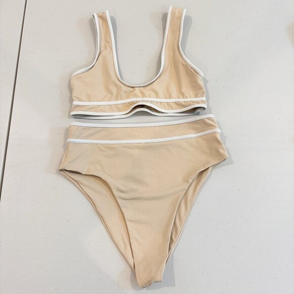 Stone Fox Swim Bikini Set Dahlia Juniper Top Bottoms Bathing Suit Small Medium - Picture 3 of 12